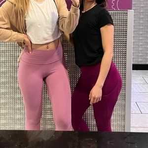Athleta Magenta Pink Side Pocket Full Length Leggings